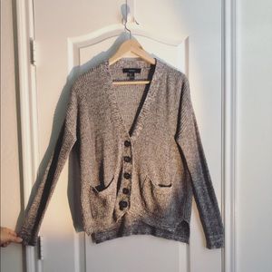FOREVER 21 | Gray Cardigan Button Down